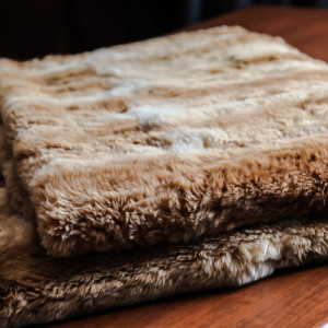 Vintage Vicuna throw and coverlet, circa 1940's.  Price upon request.